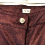 Cache  Purple Velvet Thin Corduroy Rhinestone Button Pant New Stretch NWT $118 Photo 2