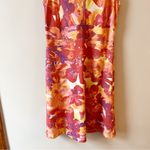 Marmot Pink/orange Floral Print Athletic Tennis Dress V-neck Size Medium Mini Photo 2
