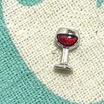 Origami Owl Living Lockets HTF Retired Original Red Wine Glass Floating Charm Photo 0
