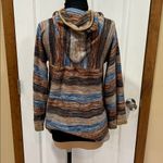 Vintage Montgomery Ward Space Dye Sweater with Toggle Closure Blue Photo 3