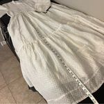 KILOL Midi tiered tunic dress, polka dot print, sheer,deep side slits,buttons XS Black Photo 10