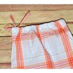 Vintage K.A.D. Clothing Co. Ladies Orange Plaid Long Shorts Size L Retro Summer White Size L Photo 7