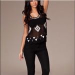 TFNC  Sheer Aztec Sequin Tank Blouse Photo 1