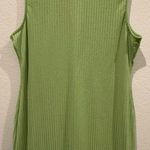 MODCLOTH Green V Neck Sleeveless Ribbed Tank Midi Dress Photo 1