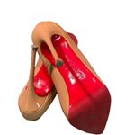 Christian Louboutin #133  Patent Leather Nude Pumps Photo 5