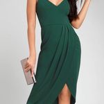 Lulus Reinstate Dark Green Midi Dress Photo 0