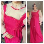 70s pink prairie maxi dress Photo 0