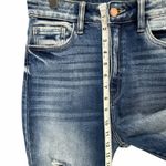 KanCan Kurvy Ultra High Ankle Jean Womens 28 Blue Split Frayed Hem Distressed Photo 9