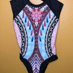 One Piece Black Cap Sleeve  Swimsuit, L Photo 0