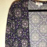 LuLaRoe  Cardigan Sarah Purple & Black Pattern Duster Open Cardigan Sweater Sz XL Photo 5