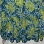 Ruby Road Sheer Button Down Top Shirt Paisley Floral Print Women’s XL Blue Photo 6