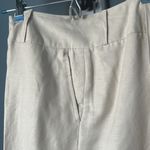 Elegant Cream Wide Leg linen Pants lined Size 8P Photo 1