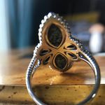 Natural White Buffalo Royston Blue Horizon Turquoise Sterling Silver Ring Size 9 Photo 4