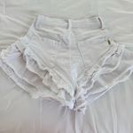 Boutique White Ruffle Jean Shorts  Photo 1