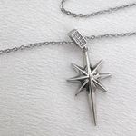 Star Pendant Necklace for Men and Women,Streetwear Hip Hop Punk Unisex Style Silver Photo 3