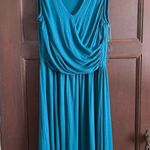GIRLS FROM SAVOY Anthropologie Elementary Teal Blue Surplice Bodice Dress Medium Photo 1