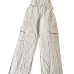 Wild Fable NWT Women's Size XSmall Tube Cargo Denim Jumpsuit Off White Pockets Photo 0