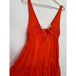 NICHOLAS Orange Mylah Plunge Neck Tie Front Beachy Boho Maxi Dress Size US 4 Photo 8