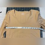 Nuuds oat scoop neck Long Sleeve Bodysuit Tan Size XL Photo 4