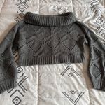 Impressions Grey  Cropped Sweater Photo 0