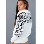 Pilcro Maia Cropped Quarter Zip Pullover White Black Sherpa Jacket MP Size undefined Photo 8