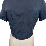 ALC Frank A.L.C. ALC Wren Bustier Cropped Tee Corset Seamed Crop Top Black Photo 7