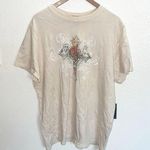 Forever 21 + Tan Cross Heart Wings Graphic New T-Shirt Photo 0