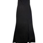 Lulus  Black Off The Shoulder Maxi Dress High Slit Formal Evening Gown Size L Photo 9
