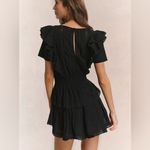 Love Shack Fancy  Natasha Black Swiss Dot Eyelet Cotton Mini Dress Size XL Photo 1