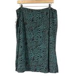 NWT I.E. Midi Skirt Size 1X Brown Blue Abstract Polka Dot Lightweight Hippie Photo 1