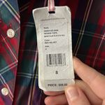 Vineyard Vines Women’s  Merry Plaid Relaxed Chillmark Button Down Red Size 10 Photo 3