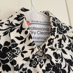 Real Clothes Vintage Black and White Floral Sleeveless Dress with Belt Size 6 Photo 6