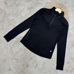 feat Women’s Half Zip Pullover Longsleeve Shirt High Neck in Black Size S Photo 1