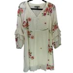 Figueroa & Flower Floral Embroidered‎ Cottagecore Boho Dress M Pink Size M Photo 2