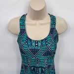 prAna Cali Racerback Dress Womens XS Blue Green Polyester Shelf Bra Photo 2