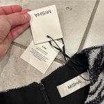 NEW MISHA Susanita Printed Sequin Dress SIZE 10 Black Photo 5