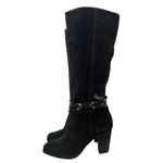 Antonio Melani Black Binx Studded Wrap Heeled Knee High Boots 9.5 Photo 1
