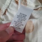 Monteau White and Burnt Irange Polka Dot Jumpsuit Size XS linen Mix Super Cute Photo 5