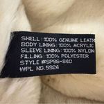 Vintage‎ Genuine Leather Shearling Lined Hooded Coat Winter medium Green Size L Photo 3