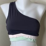 Fabletics  Sports Bra Black White Blue Strappy Or One Shoulder Size Small Photo 5
