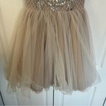 Jovani Nude and Silver  Cocktail Dress Size 2 Photo 7