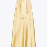 ZARA  butter Yellow Backless Halter maxi Dress holiday evening wedding  Photo 13