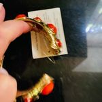 Amrita Singh Shelter Island coral stones and etched brass bangle bracelet. NWT. Photo 4