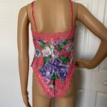 Victoria's Secret Vintage Victoria’s Secret Gold Label One Piece Coral Floral Lingerie Medium Photo 1