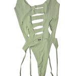 Forplay Green Cutout Bodysuit Size M Photo 0