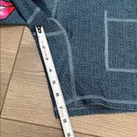 INKnBURN Blue Denim Pocket Graphic Pink Floral Bike Active Shorts Size Medium Photo 9