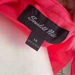 Vtg Y2K Scarlett Nite 14 Asymmetrical Slip‎ Dress Formal Rhinestone Empire Waist Red Photo 5