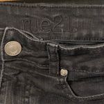 Rue 21 Black Ripped Jean Shorts Sz 6 Photo 5