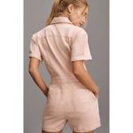 Anthropologie  pilcro The Kit Denim Romper Jumpsuit‎ Pink Short Sleeve Utility 8 Photo 1