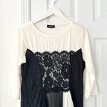 Lee Andersen Art Clothing Black White Lace Painted Floral Lagenlook Dress M USA Size M Photo 1